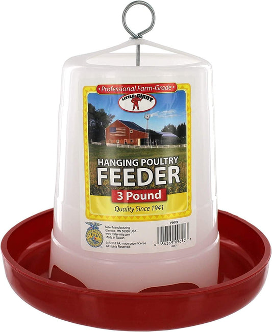 Little Giant 3Lbs Plastic Hanging Poultry Feeder Ideal for Chicks & Baby Quail