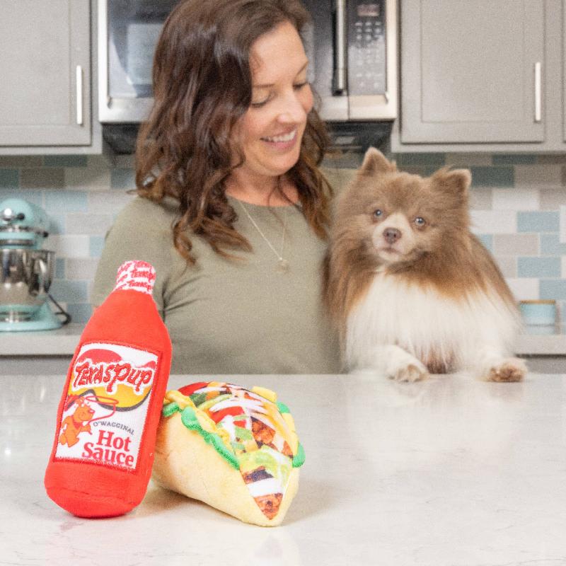 Tiny Tuff Let's Taco 'Bout It Plush Dog Toy Set - 2 Pc