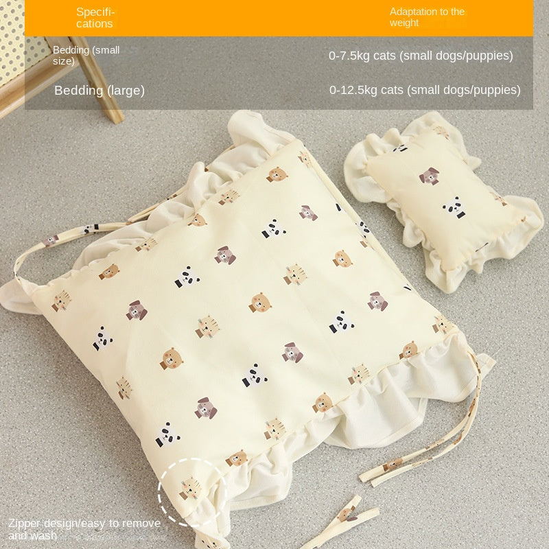 Luxury Wooden "Princess" Pet Nest - Teddy Bear Edition