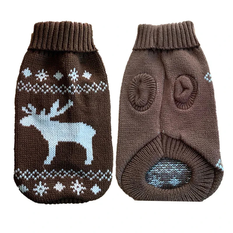 Warm Pet Dog Sweater Winter Dog Clothes for Small Medium Dogs Knitted Puppy Cat Coat Chihuahua French Bulldogs Yorkie Customes - Purrfect Pet Kingdom