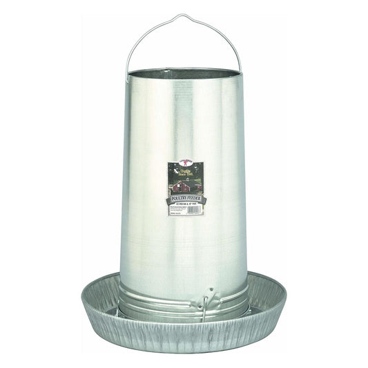 Little Giant 40-Pound Hanging Metal Poultry Feeder Outdoor Galvanized Steel