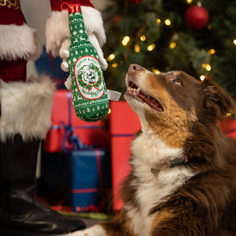 Holiday Cheer Be-er Plush Squeaky Dog Toy