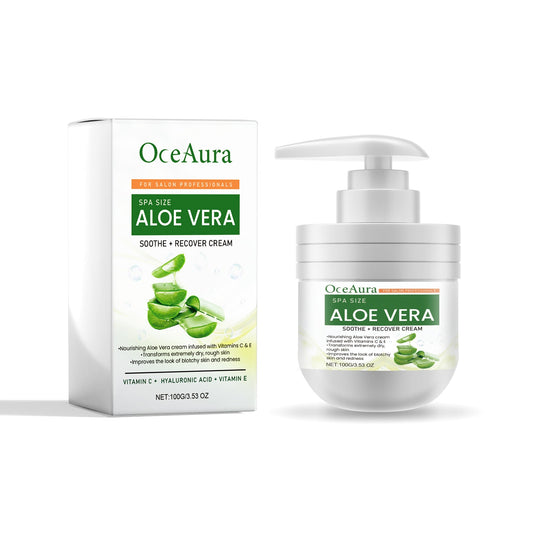 Aloe Vera Soothe Recover Cream, Repair Dull And Moisturizing Skin Lightweight Non-Greasy Beauty Cream