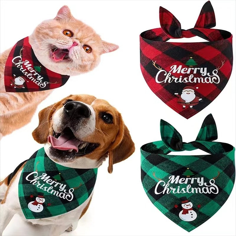 Christmas Day Border Protection Pet Small, Medium, and Large Dogs, Dogs, Cats, Teddy Triangular Towels, Water Jars - Purrfect Pet Kingdom