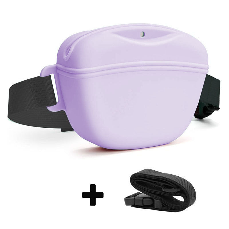 Silicone Dog Training Waist Bag Outdoor Portable Crossbody Pet Snack Pouch - Purrfect Pet Kingdom