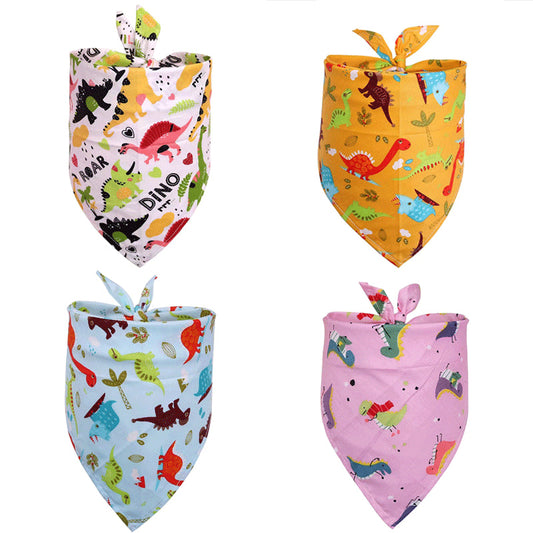 Pet Accessories Summer Pet Drool Towel Fruit Style Pet Scarf Pure Cotton Dog Triangle Scarf