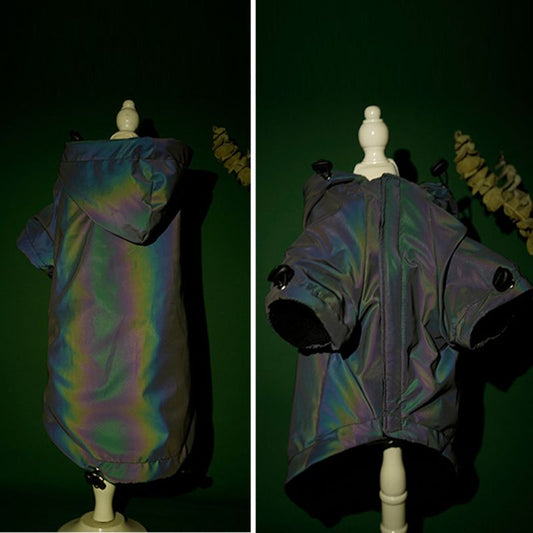 Reflective LED Dog Hoodie for Safe Night Walks and Visibili