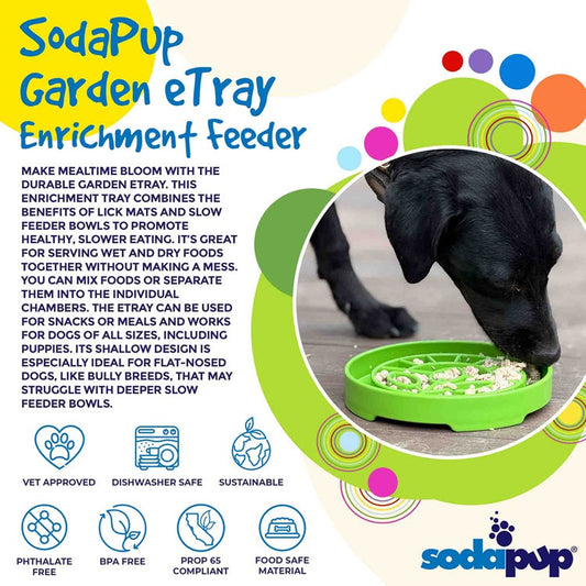 Garden Design eTray - Shallow Slow Feeder Dog Bowl for