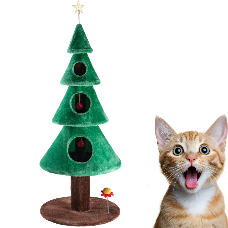 Allewie 63″ Cat Tower – Carpet Cat Tower & Scratcher Tower for Cats - WTN Essentials