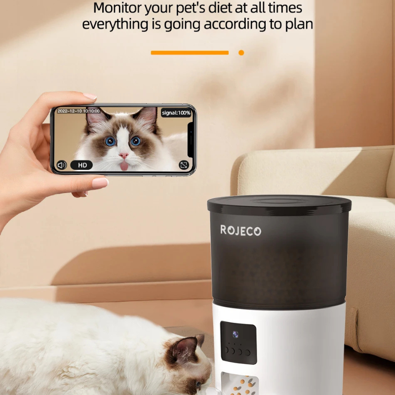 Auto Cat Feeder with Camera – App - Controlled Pet Dispenser - WTN Essentials