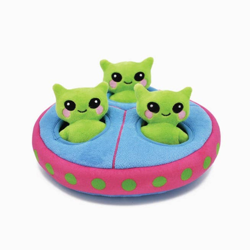 Space Paws Aliens Interactive Plush Dog Toy Set - 4 Pc