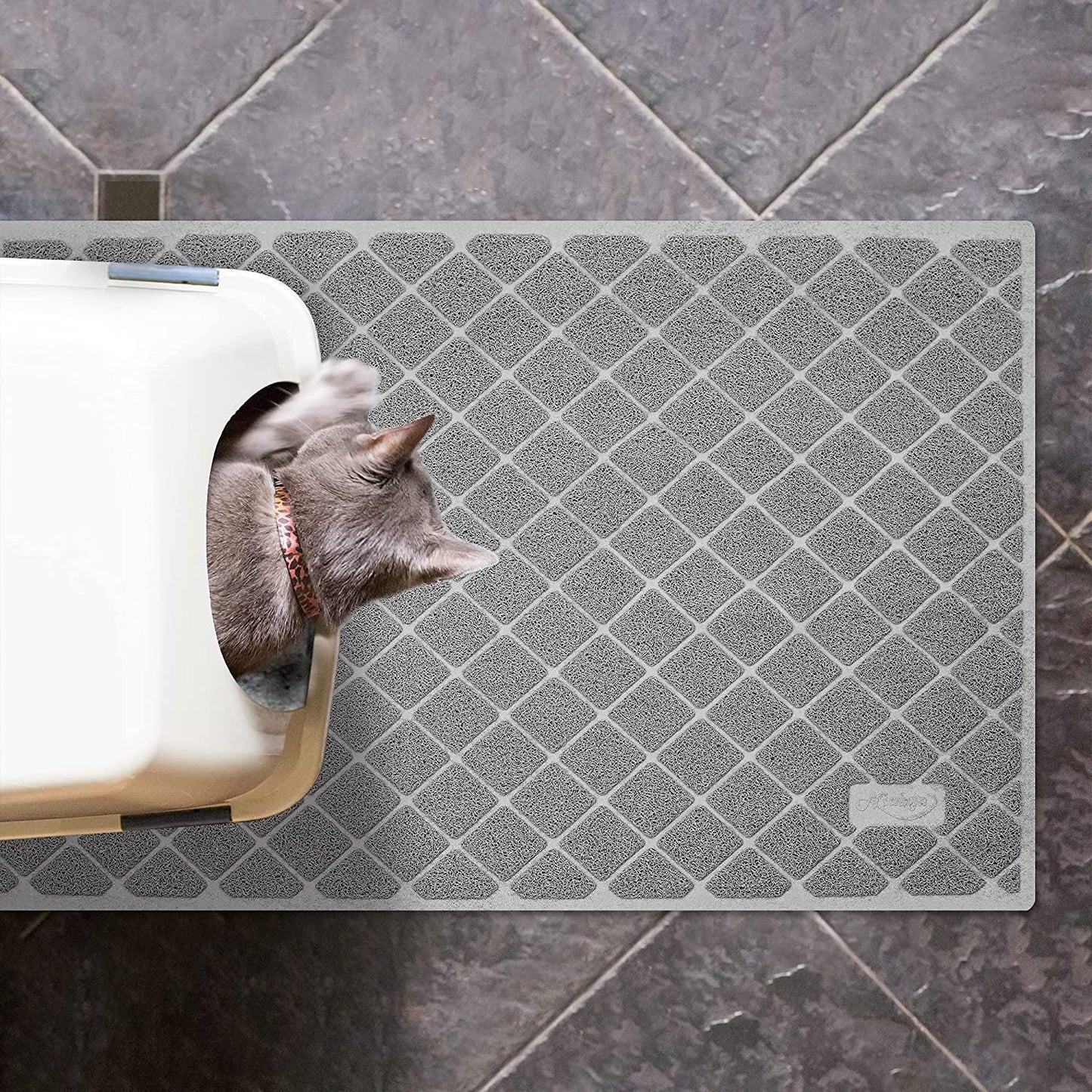 Cat Litter Mat Waterproof Non-Slip Traps Litter ๐ฑ