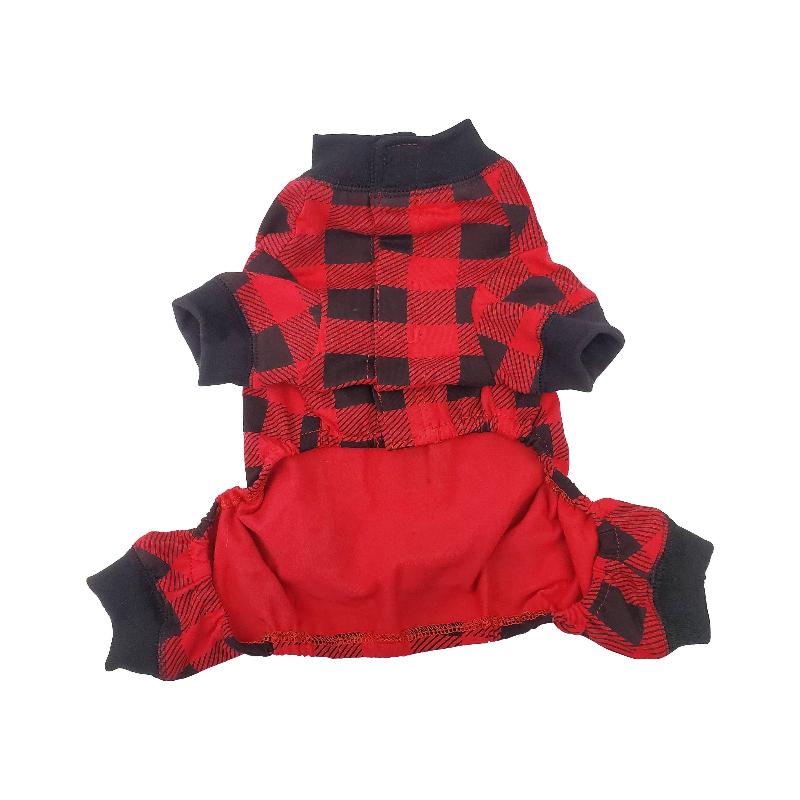 HD Lightweight Red Buffalo Check Pet Pajamas
