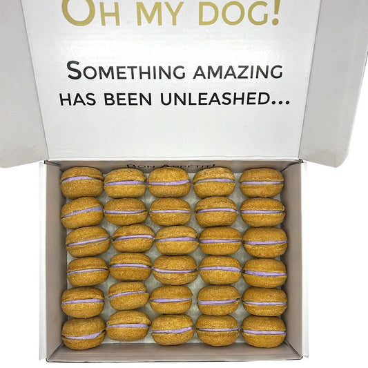 40 Count Dog Macaron Treats Gift Box | Purrfect Pet Kingdom