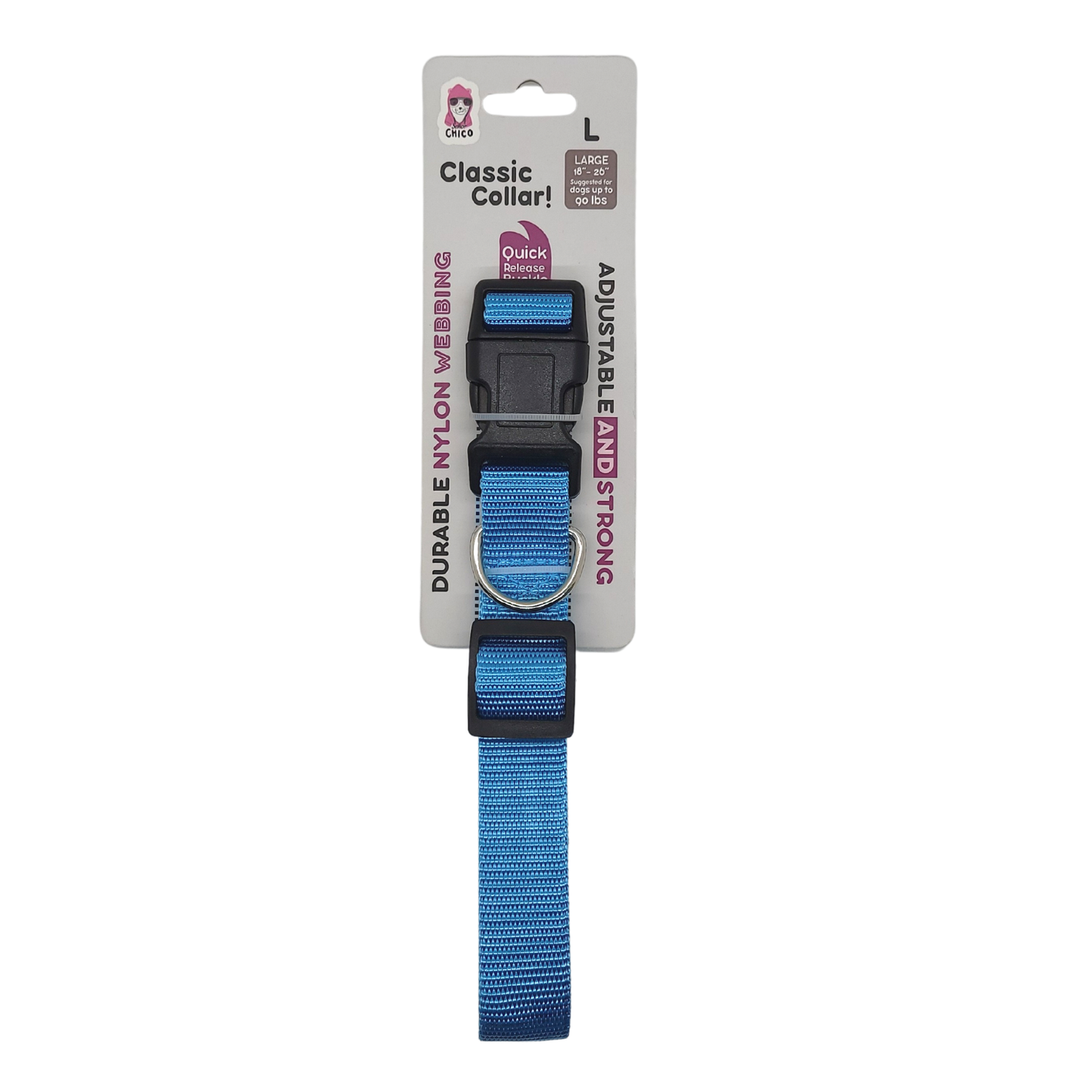 Dog Collar Quick Release Nylon Stylish Adjustable ๐