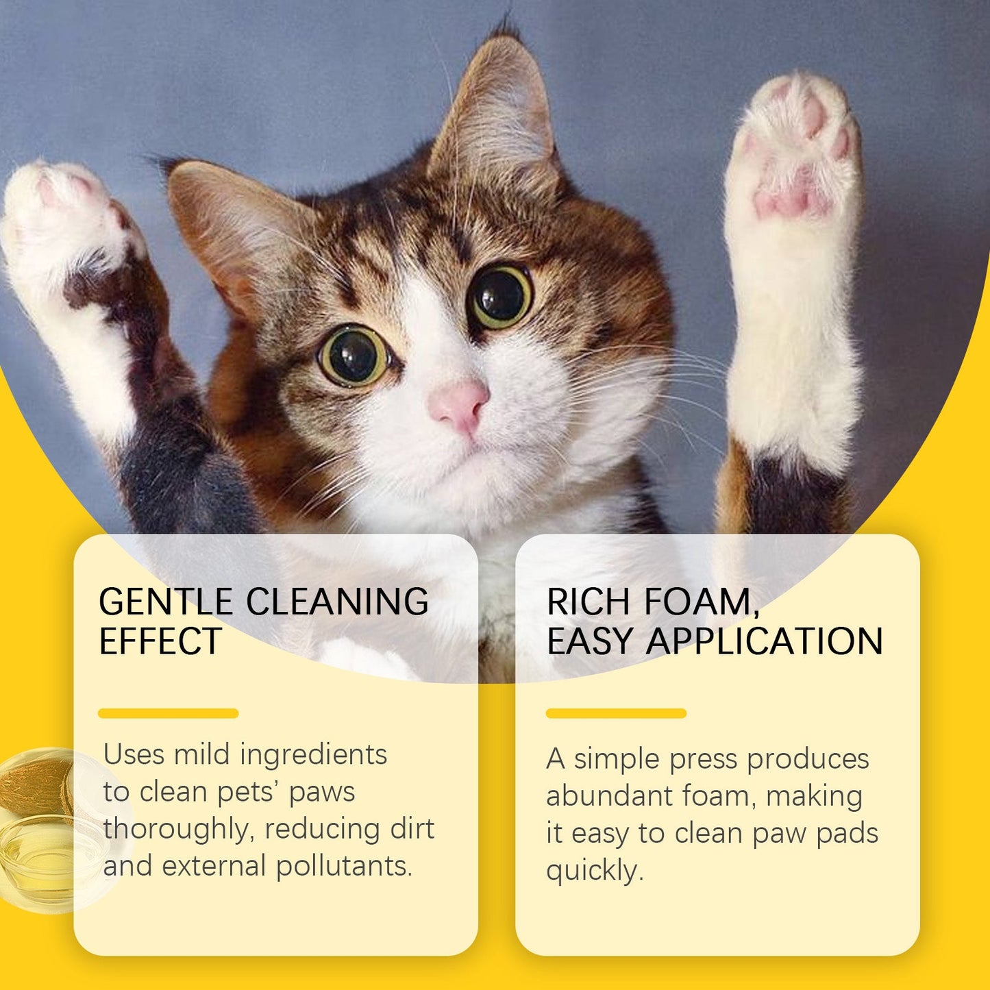 Pet Foot Foam Cleanser Deep Cleaning Dog And Cat Foot Care Moisturizing - Purrfect Pet Kingdom