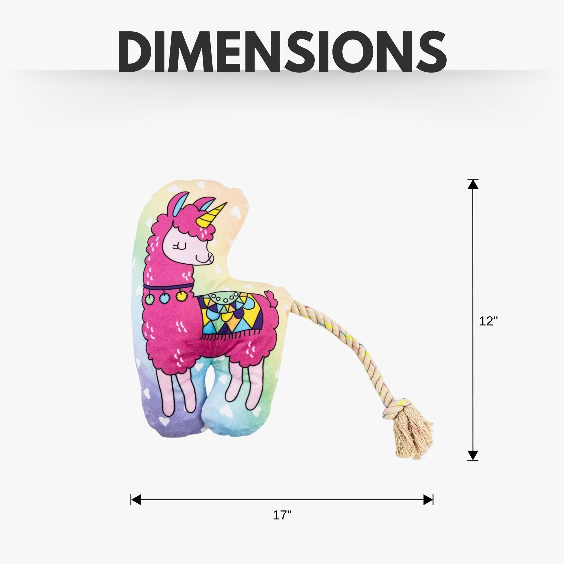 Magical Llama Plush Dog Toy – with Squeaker & Crinkle Paper for Fun Play - Purrfect Pet Kingdom