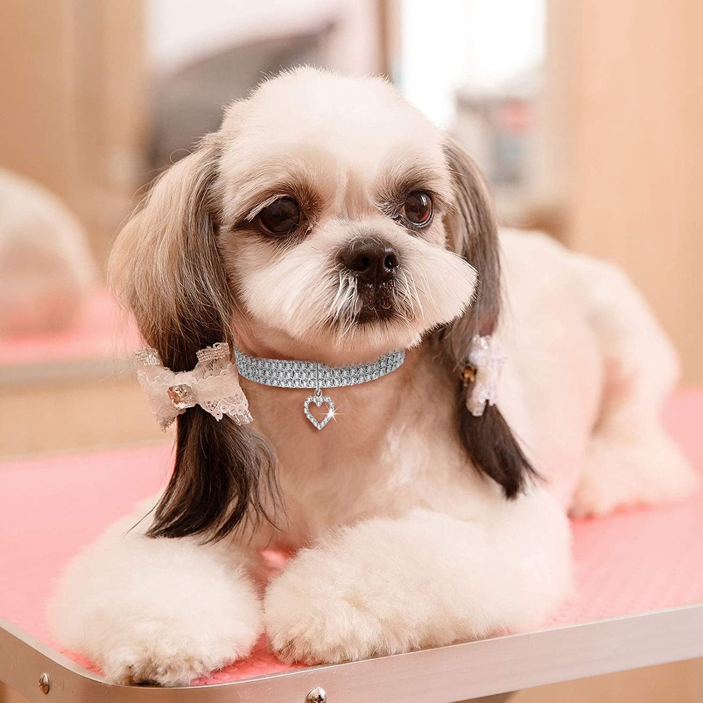 Cat Collar Crystal Elastic Pet Necklace Breakaway ๐