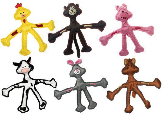 Multipet Skele-Ropes Assortment - Assorted Animals 15"
