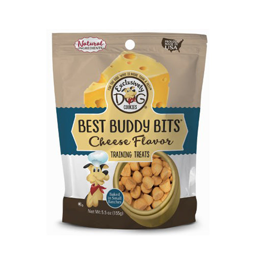 Exclusively Dog Best Buddy Bits Cheese Flavor (5.5oz) - Crunchy Dog Treats - The Family Pet