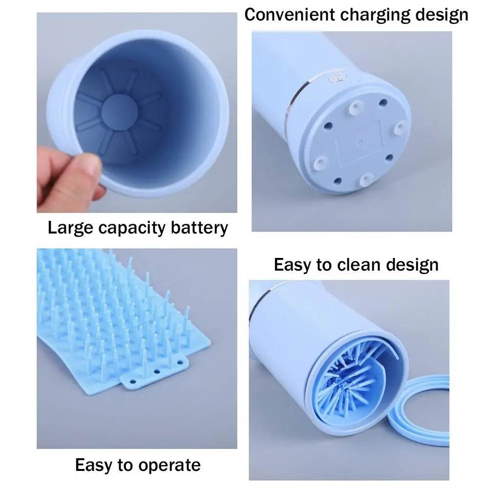 Portable Dog Paw Washer Automatic Pet Paw Cleaner Electric Paw Massager USB Rechargeable Designed for Small to Medium Dogs Cats - Purrfect Pet Kingdom