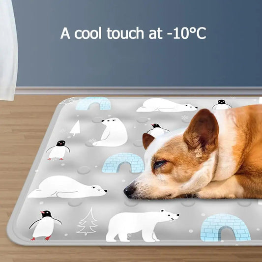 Premium Self-Cooling Pet Bed for Dogs and Cats Summer Relief