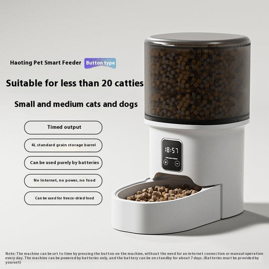 4L Smart WiFi Automatic Pet Feeder with Stainless Steel Bowl