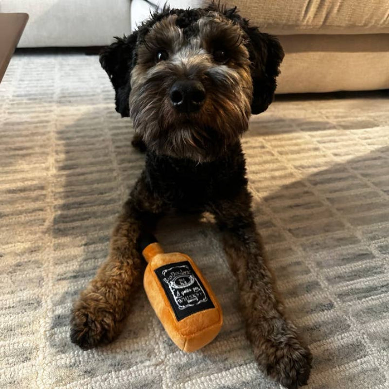 Bad Dog Jack's Bottle Squeak Plush Dog Toy - 2 Sizes
