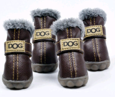 Dog Snow Boots Waterproof Fleece Lined Warm Winter 🥾