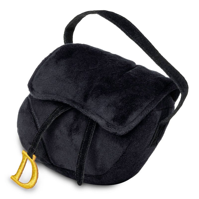Doggyior Black Luxury Bag Plush Dog Toy
