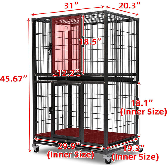 31 Two-Tier Stackable Dog Crate 46A