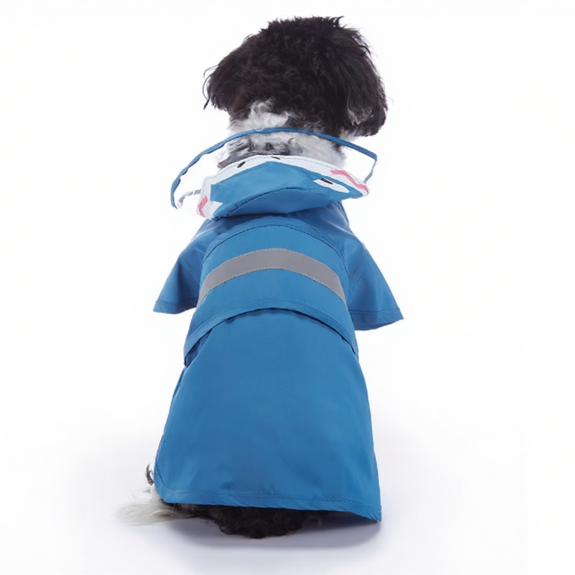 Milou & Lumi Waterproof Raincoat with Hood - Blue Shark