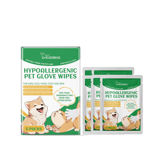 Pet Disposable Cleaning Gloves Dog Cat Hair And Skin Gentle Cleaning Care Gloves - Purrfect Pet Kingdom