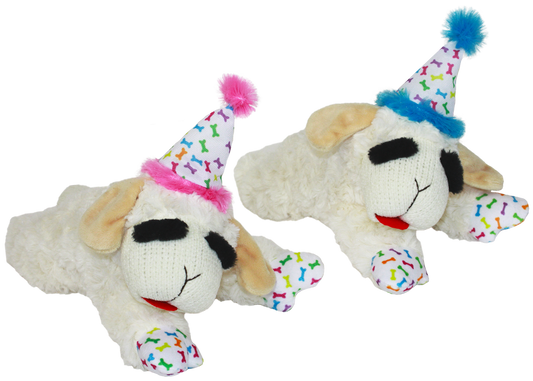 Multipet Lamb Chop� w/ Birthday Hat - Assorted Colors 10.5" - detail view