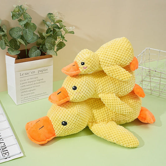 Dogs Plush Companion Duck Toy for Biting and Teeth Cleaning with Sound, Fun for Cats and Pets - Charging Duck