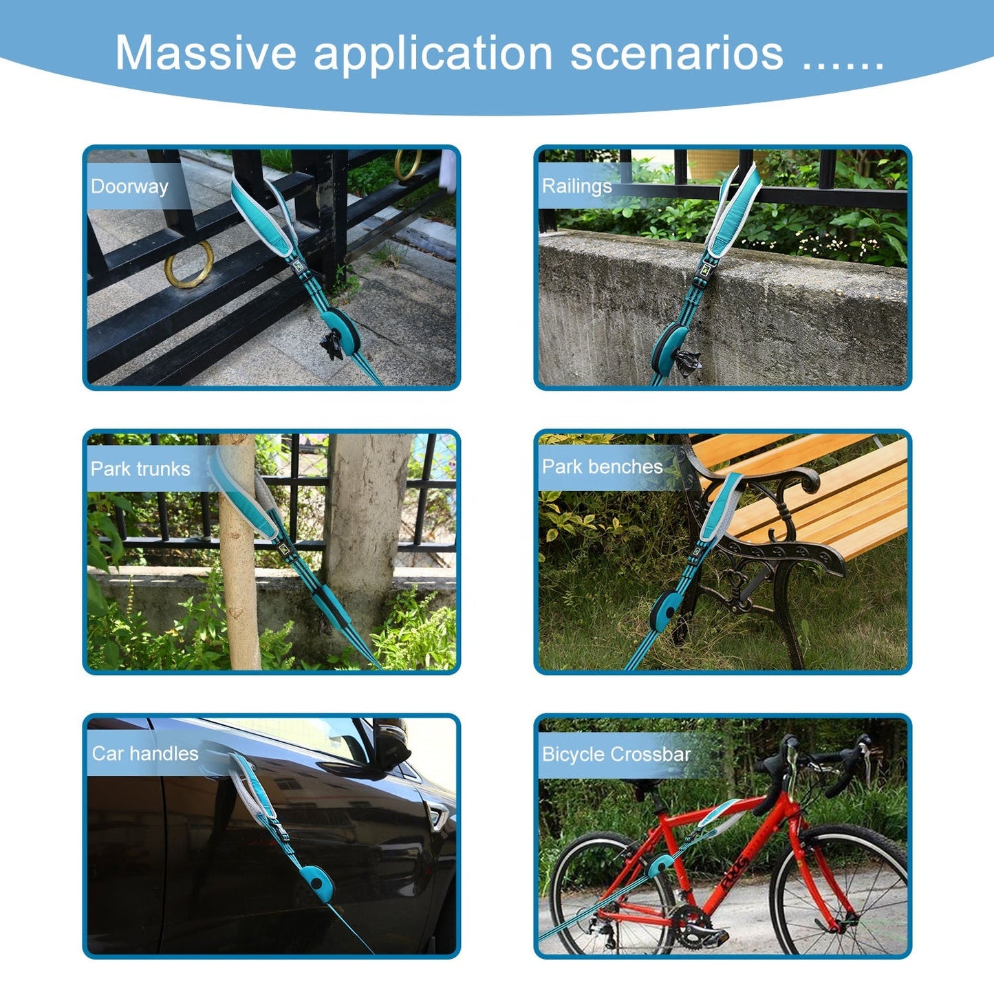 Nylon Combat Padded Leads Dog Leash with Double Padded Handles with Built in Poop Bag Holder Dispenser