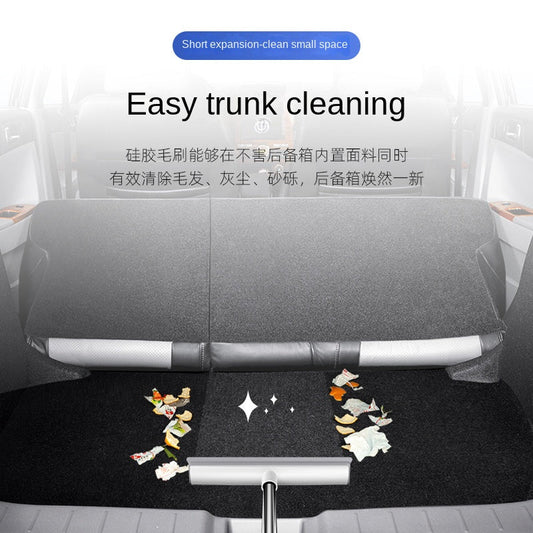 Cleaning Brush Stainless Steel Silicone Floor Brush Water Scraping Brush Long Handle Magic Carpet Brush