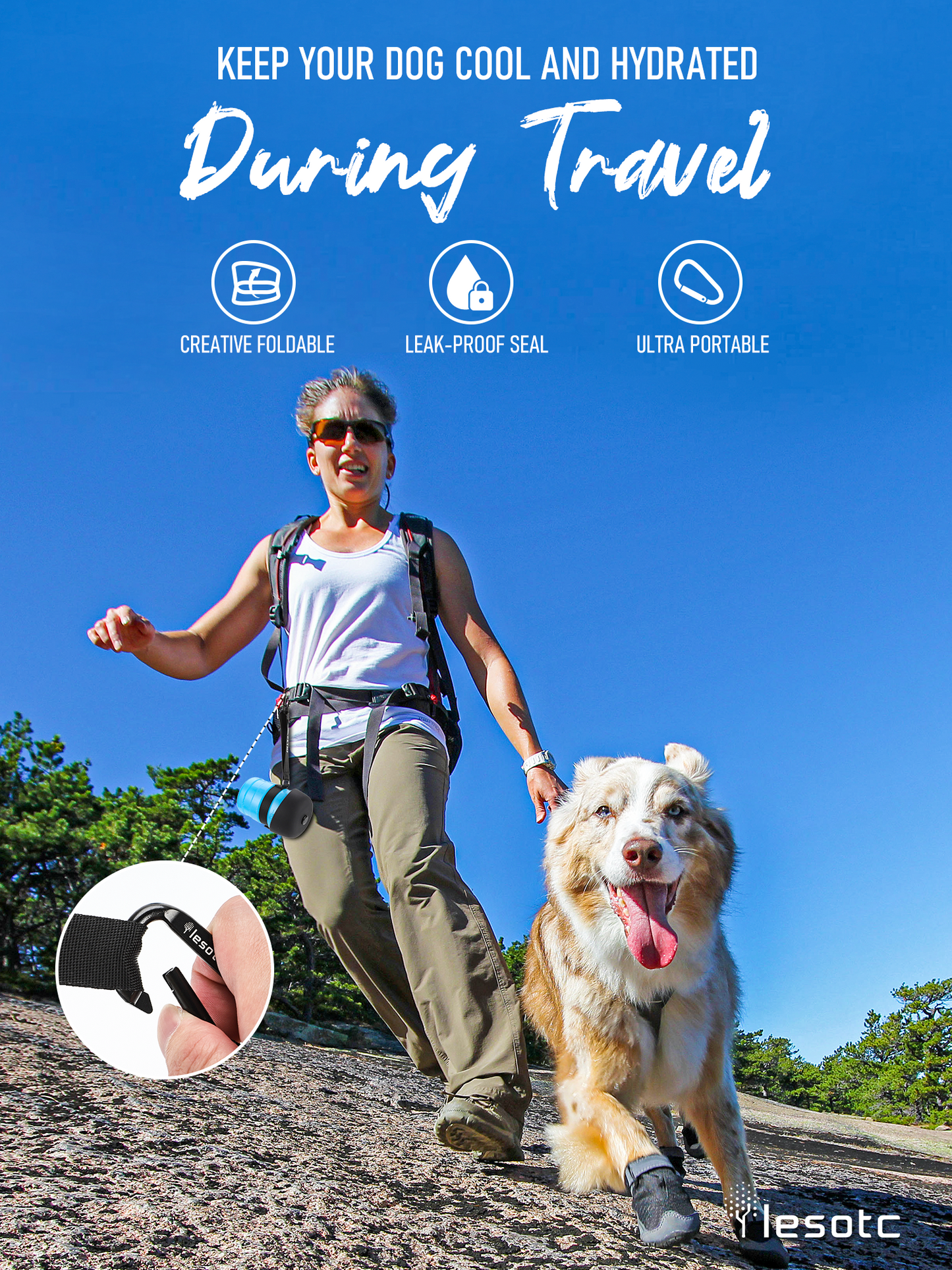 Foldable Dog Water Bottle-3rd Gen