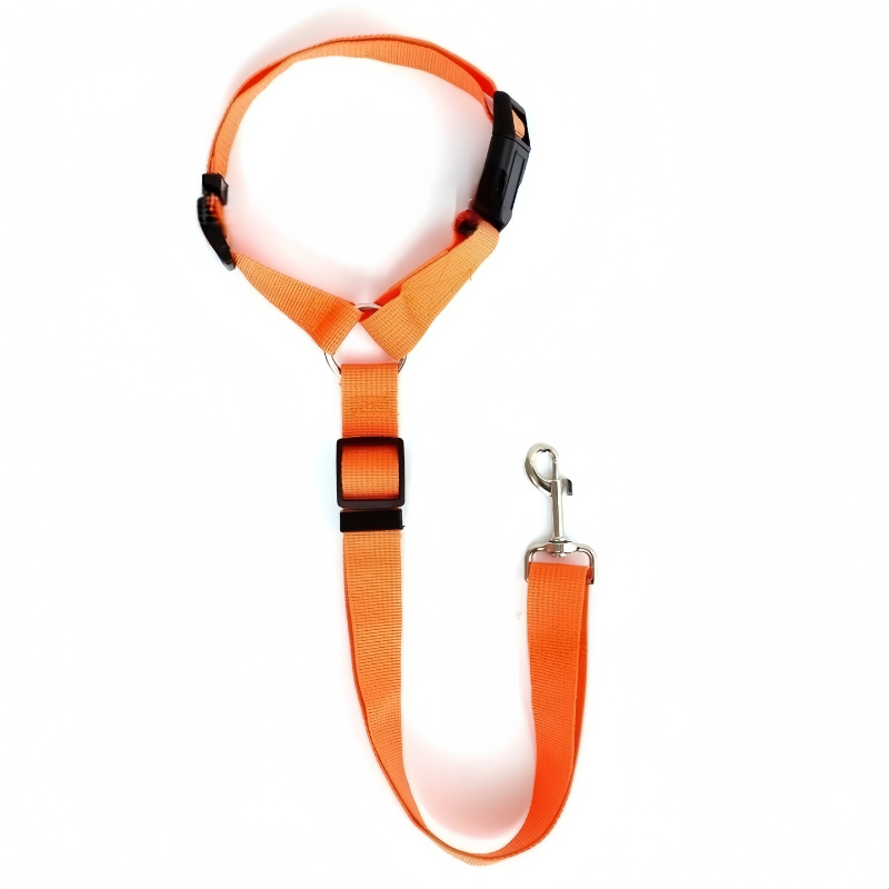 Pet Car Seat Belt 2-in-1 Adjustable Nylon Leash ๐