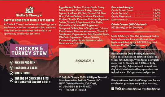 Wild Red Chicken & Turkey Stew High Protein Recipe, 10 Ounce