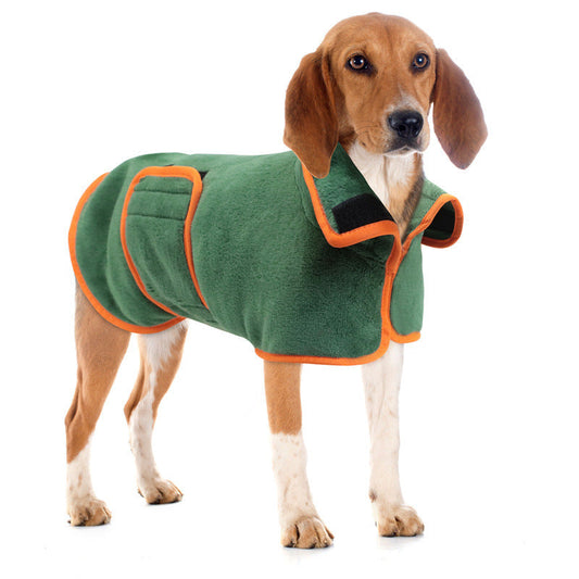 Dog Bathrobe Pet Drying Coat Microfiber Absorbent Beach