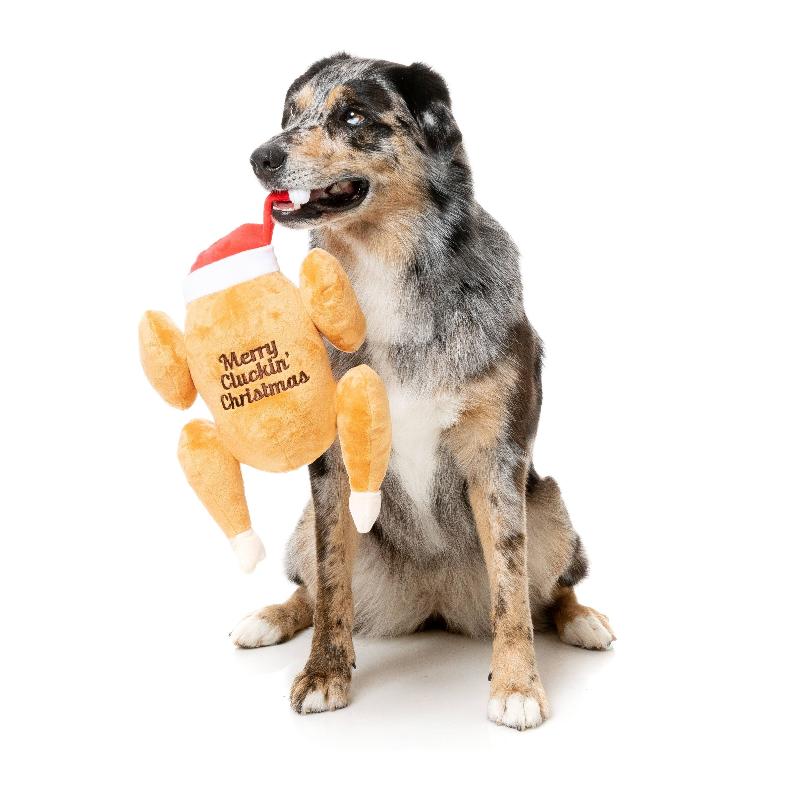 Merry Cluckin' Christmas Plush Dog Toy - Lg