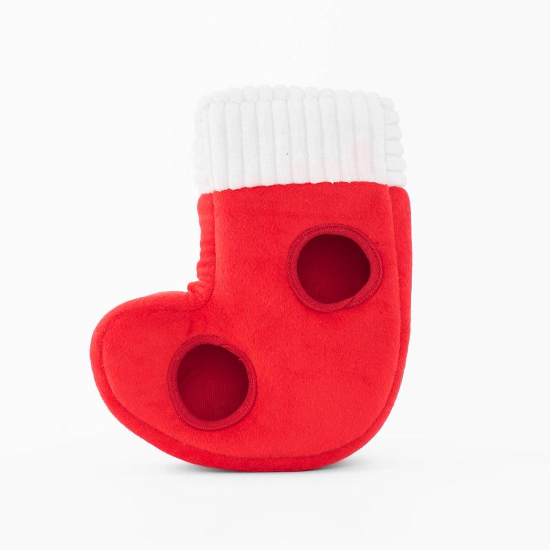 Holiday Burrow Naughty or Nice Stocking Interactive Dog Toy