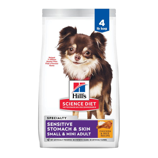 Hill's Science Diet Adult Sensitive Stomach & Skin Small & Mini Chicken Recipe Dry Dog Food Bag - Science Diet Dry Dog Food - The Family Pet