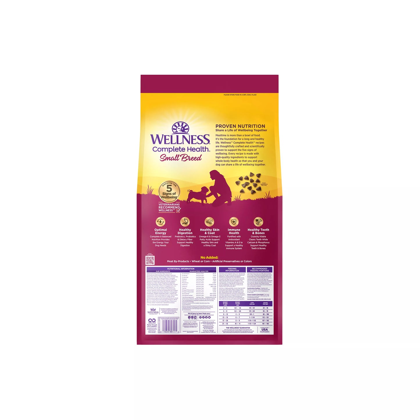 Wellness Complete Health Adult Small Breed Turkey and Oatmeal Dog Food - Dry Dog Food - The Family Pet