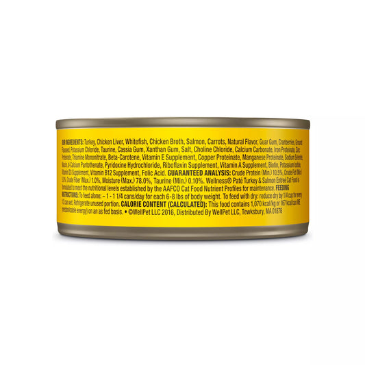 Wellness Complete Health Adult Turkey and Salmon Pate Wet Cat Food (3oz)