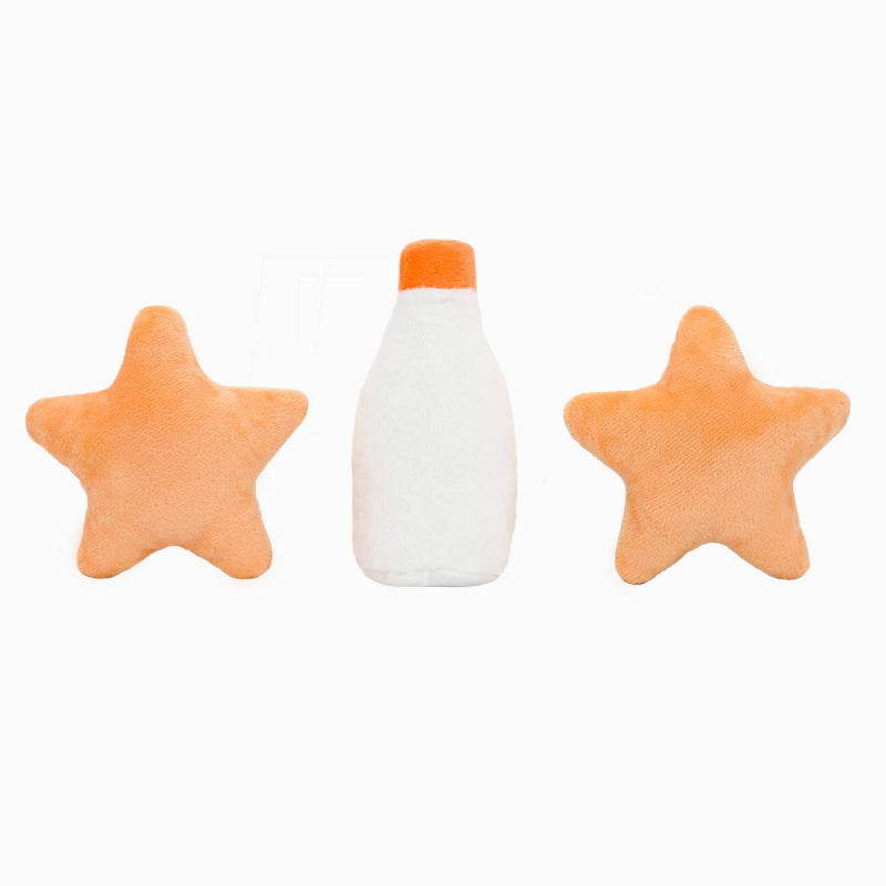 Happy Woofmas Milk & Cookies Plush Dog Toy Set - 3 Pc