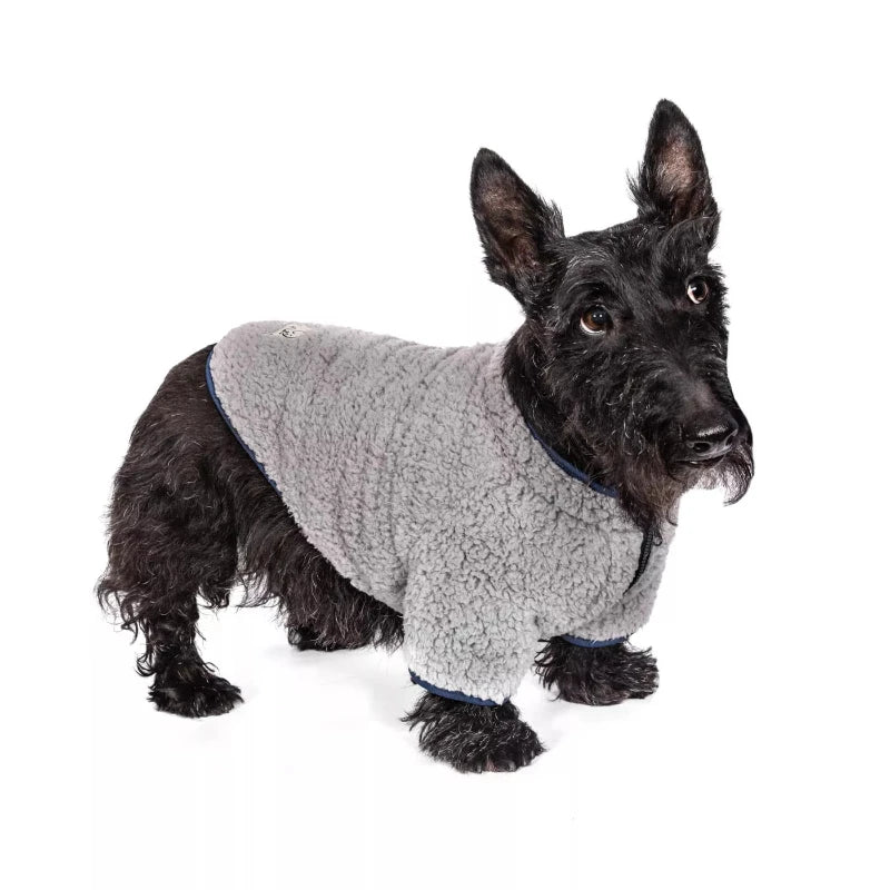 Ivory Ella Half-Zip Sherpa Pet Fleece Pullover - Gray