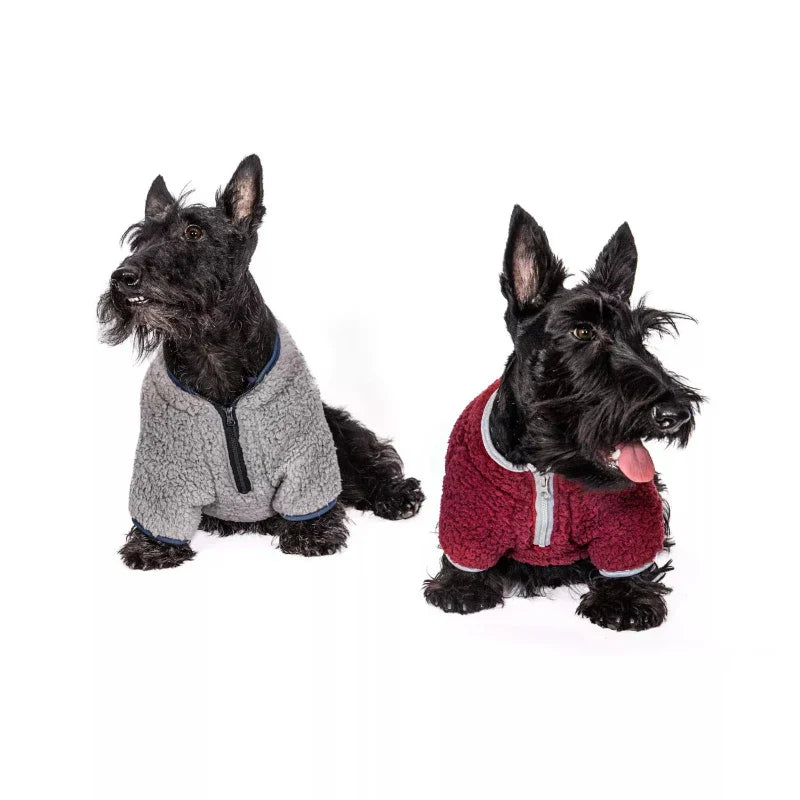 Ivory Ella Half-Zip Sherpa Pet Fleece Pullover - Gray