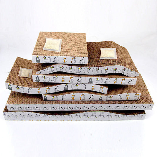 Purrfect Pet Kingdom Cat Scratch Board Is Durable And Thickened Toys Does Not Dro (White Flower BH, 2pcs) - Premium Cat Scratching